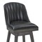 Armen Living Journey 26" Counter Height Swivel Brown Onyx Faux Leather and American Gray Wood Bar Stool LCJRBAGRON26 - alternate 8